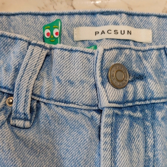 Pacsun High Rise Wide-leg Baggy Jeans With Patchwork Side Panels, Size 25 - Picture 7 of 12